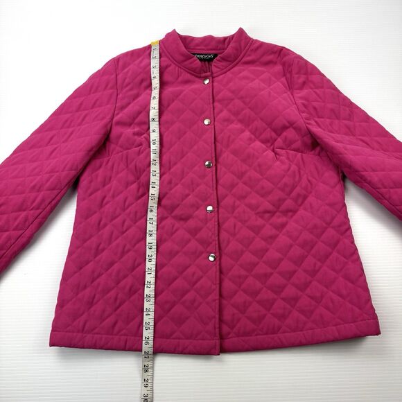 Briggs New York Women’s Quilted Snap Jacket Pink XL Lightweight Casual Coat - Picture 8 of 11